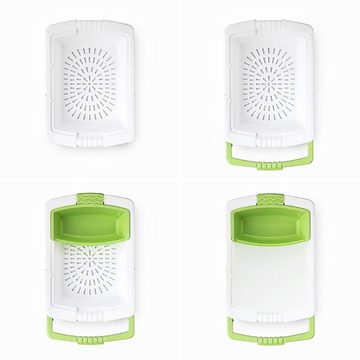 InnovaGoods Aromaplanke Innovagoods ausziehbares 3-in-1-Schneidebrett mit Tablett