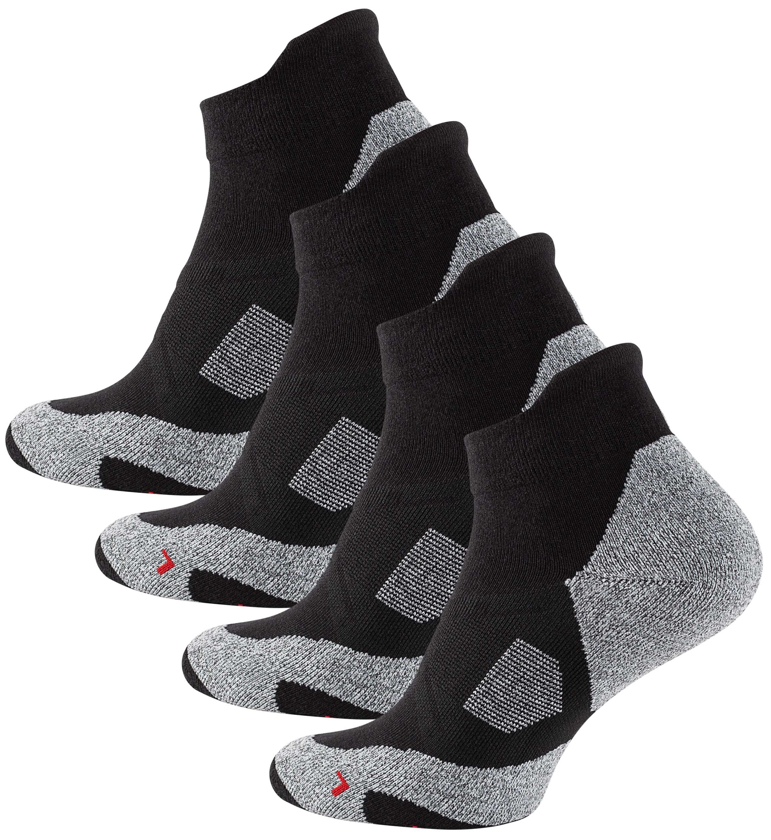 Stark Soul® Sportsocken Socken Paar 2 Sport Schwarz kurz - Funktionssocken