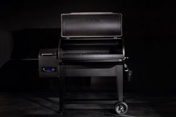 Floralo e. K. Smoker Pelletsmoker von geda grill, "Odin 95" aus Stahl + 20 kg Grillpellets, Direktfeuer einach zu- und wegschaltbar