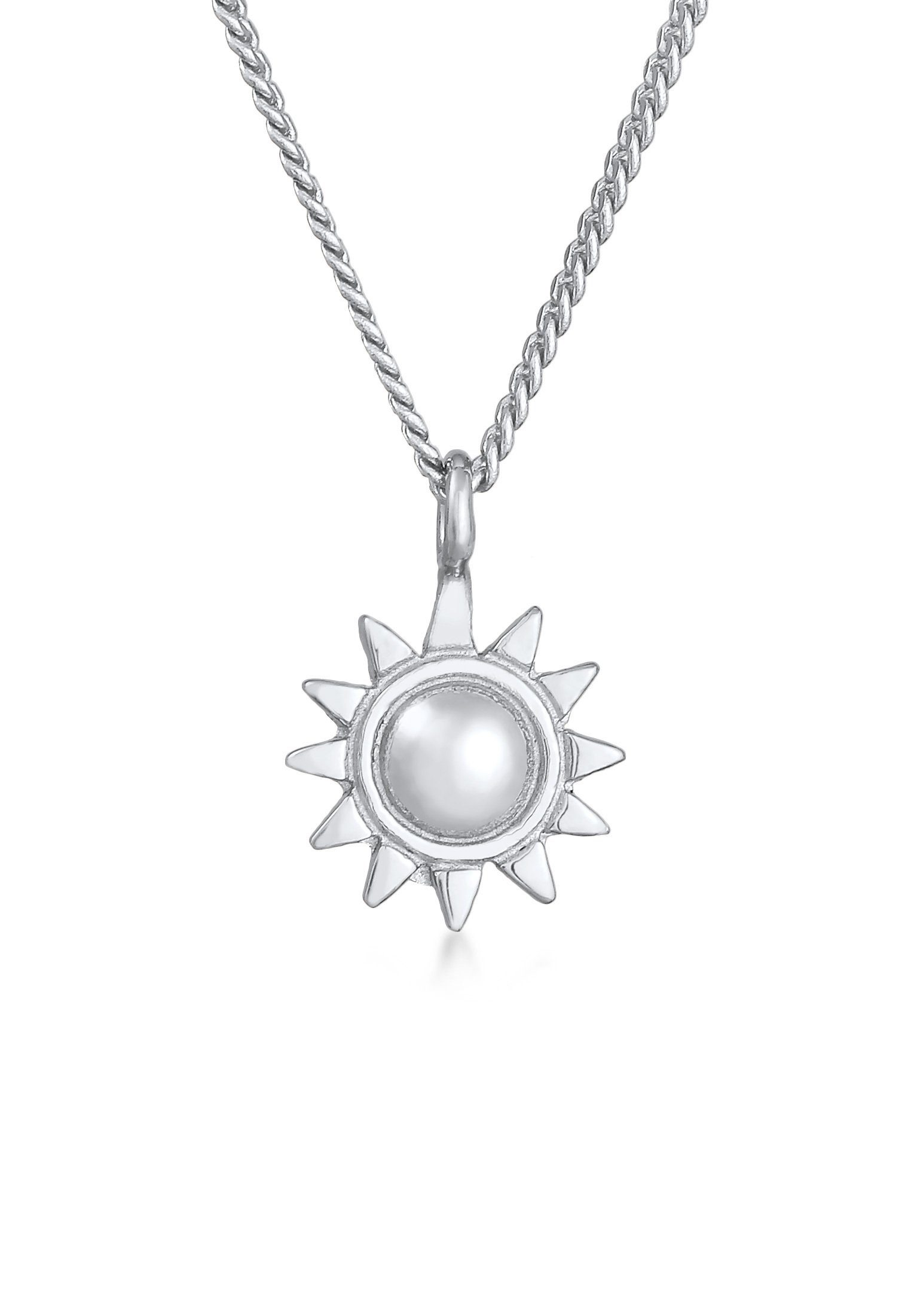 Elli Kette mit Anhänger Sonne Strahlend 925 Silber, Sonne