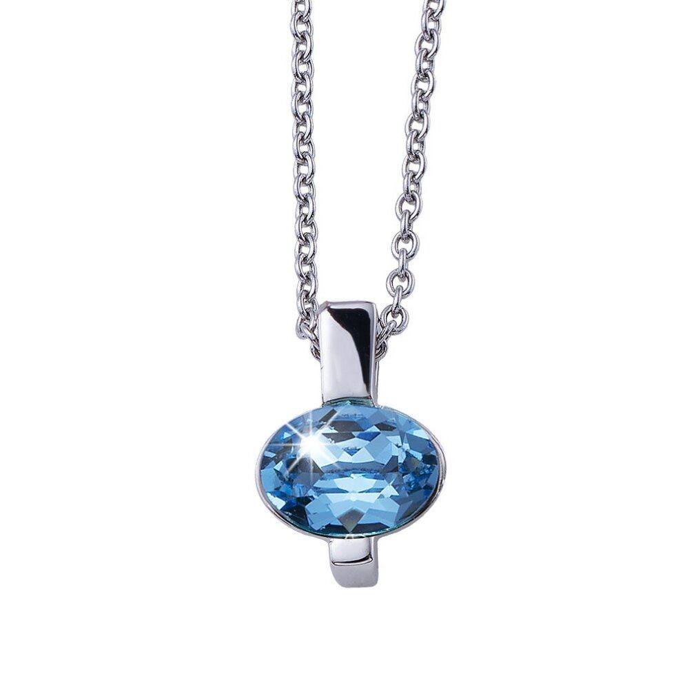 Crystalp Jewellery Kette mit Einhänger Fashion náhrdelník s modrým krystalem Simply 32204.AQU.R