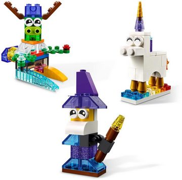 LEGO® Konstruktionsspielsteine Kreativ-Bauset mit durchsichtigen Steinen (11013), LEGO® Classic, (500 St), Made in Europe