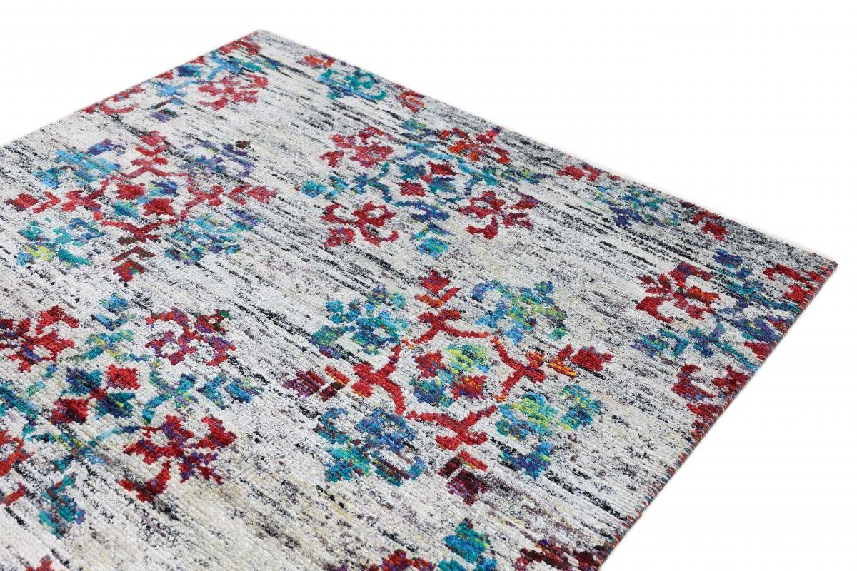 Orientteppich Sari rechteckig, mm Perserteppich, Handgeknüpfter 140x200 Orientteppich / Nain Trading, Seide 5 Höhe