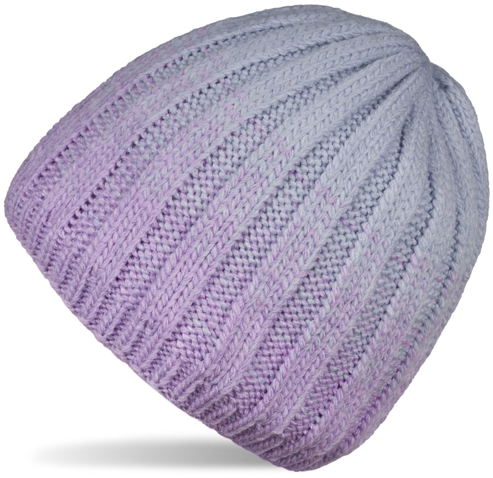 styleBREAKER Strickmütze Strickmütze Farbverlauf mit Thermo-Fleece (1-St)