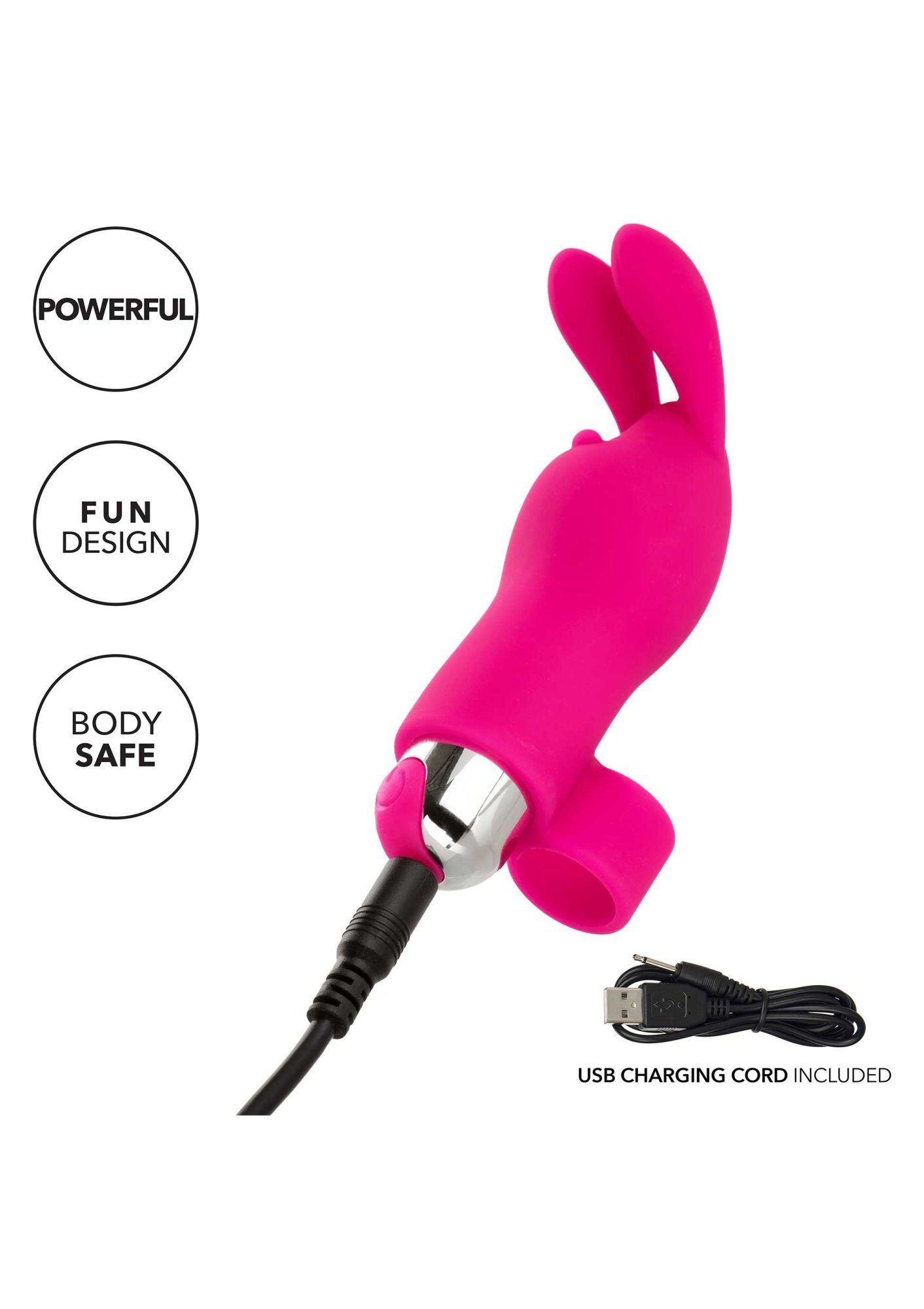 Finger-Vibrator Bunny Finger Vibrator California Novelties pink Rechargeable Exotic -