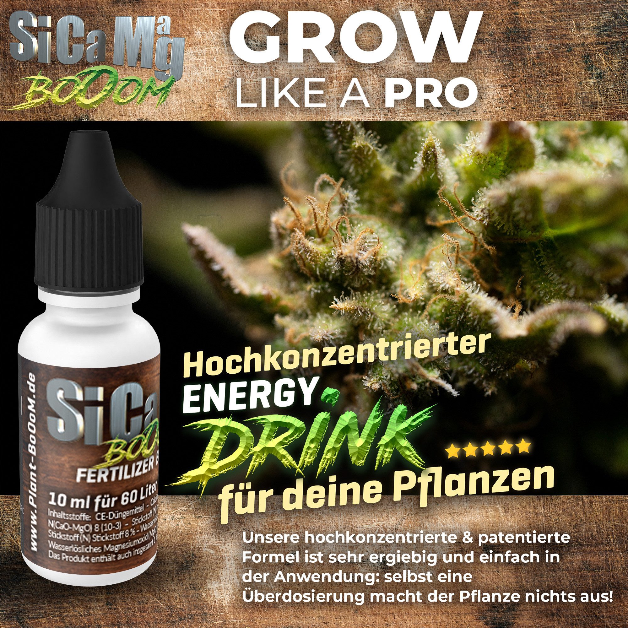 Plant Booom Spezialdünger All In One Cannabis Dünger Starter Set, Set, 1-St., Wurzel-Stärkung Pulver I Pflanzenbooster für mehr Ertrag