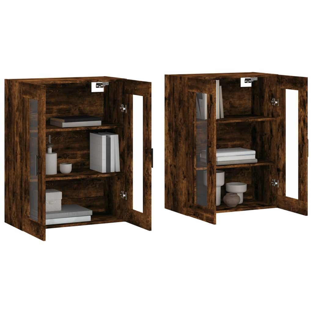 vidaXL Sideboard Wandschränke 2 Stk. Räuchereiche günstig online kaufen