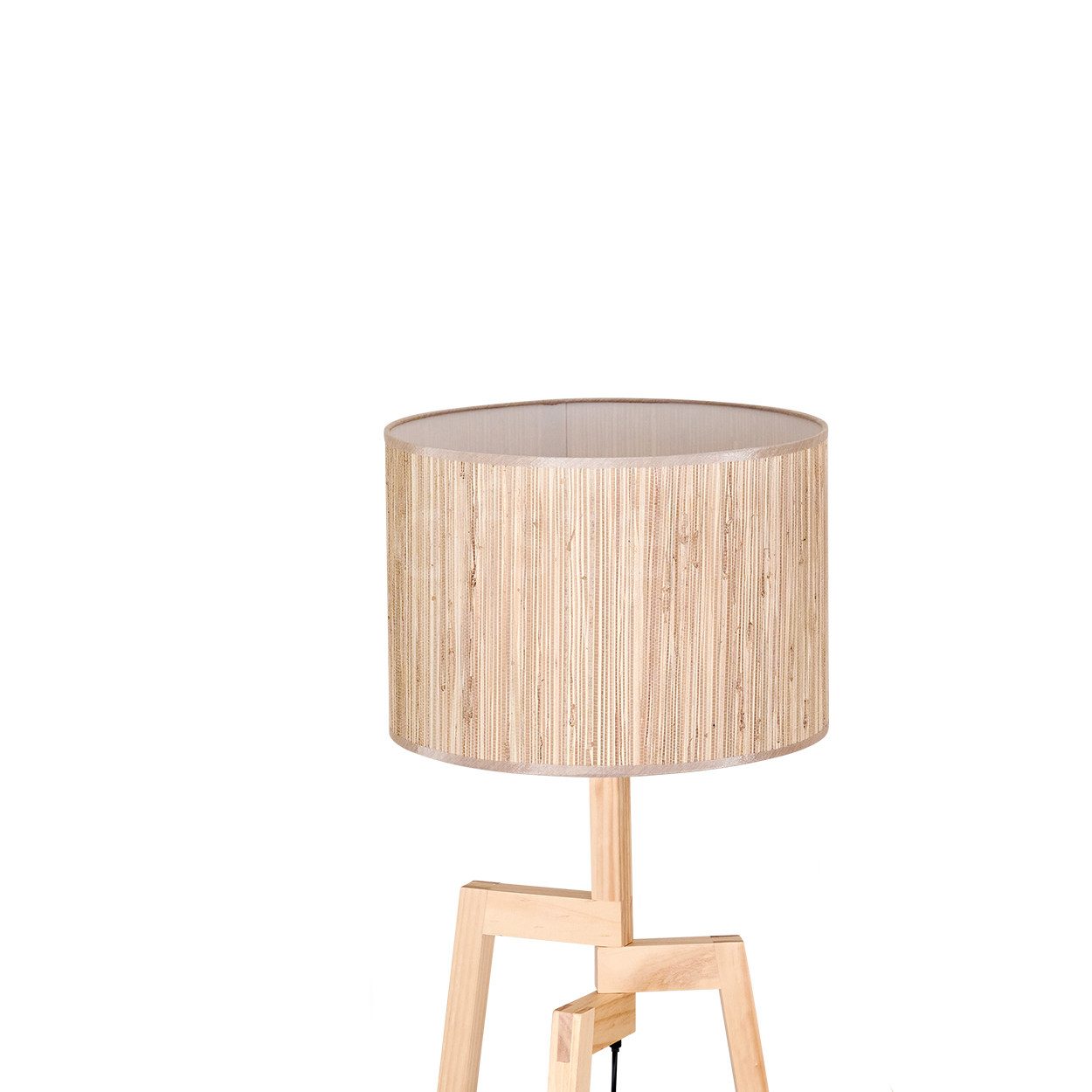 Stehlampe Stehlampe aus Holz/Seegras in Naturfarben