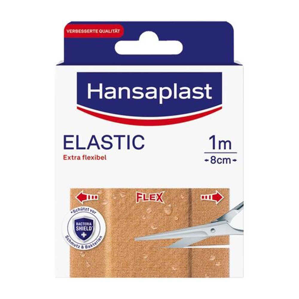 Beiersdorf AG Eucerin Wundpflaster HANSAPLAST Elastic Pflaster 8 cmx1 m, 1 Stück, 1x Elastic Pflaster 8 cm x 1 m