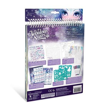 Nebulous Stars Kreativset Kreatives Skizzenbuch Iceana, mit Schablonen, Aufkleber, Skizzenblätter und Farbstifte, für Mädchen