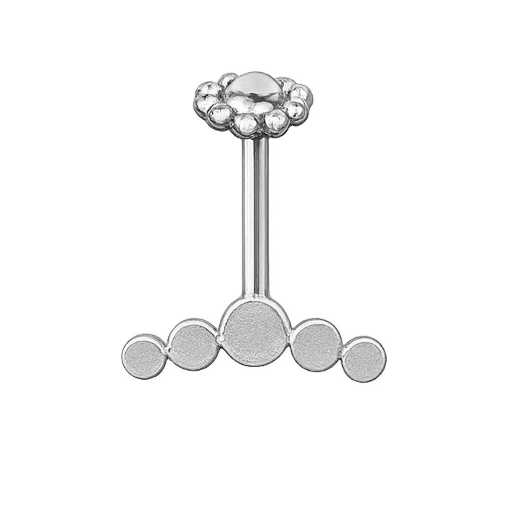 viva-adorno Piercing-Set Vertical Helix Piercing Stecker Zirkonia Bogen Cartilage, Barbell Stab Knorpelpiercing