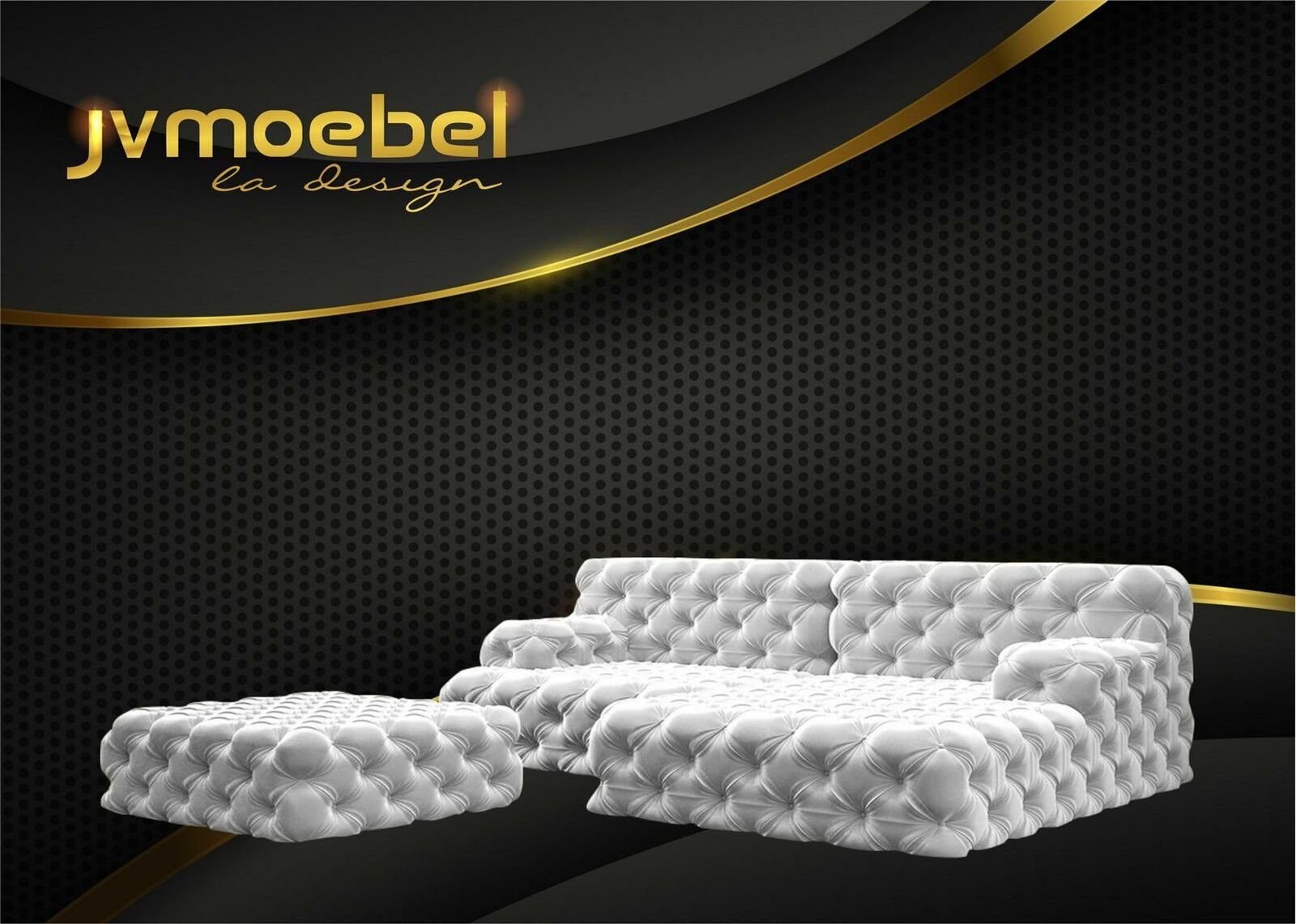 JVmoebel Ecksofa, Wohnlandschaft L-Form Ecksofa Couch Design Polster Garnitur Sofa Weiß