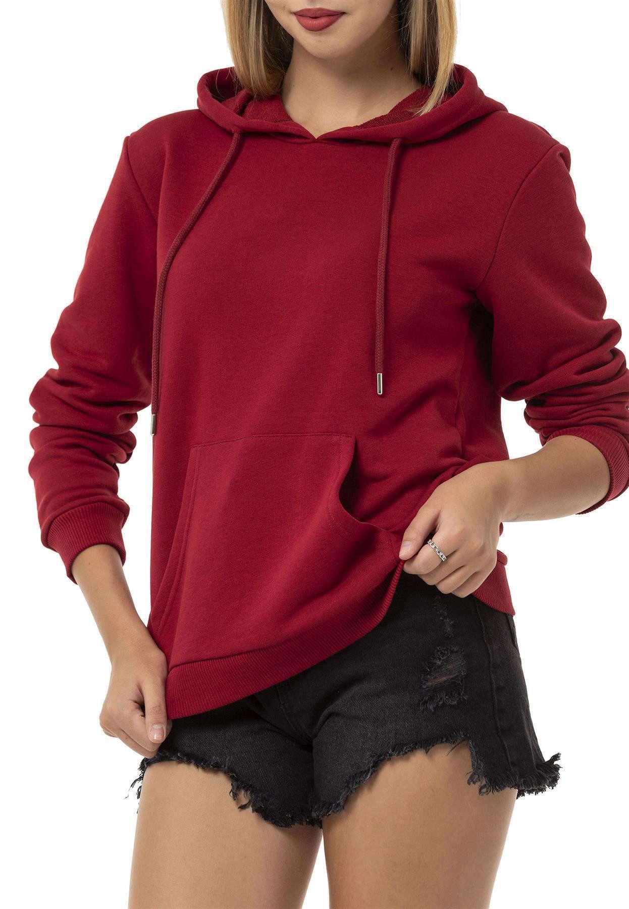 RedBridge Kapuzensweatshirt Premium Hoodie mit Kängurutasche Basic