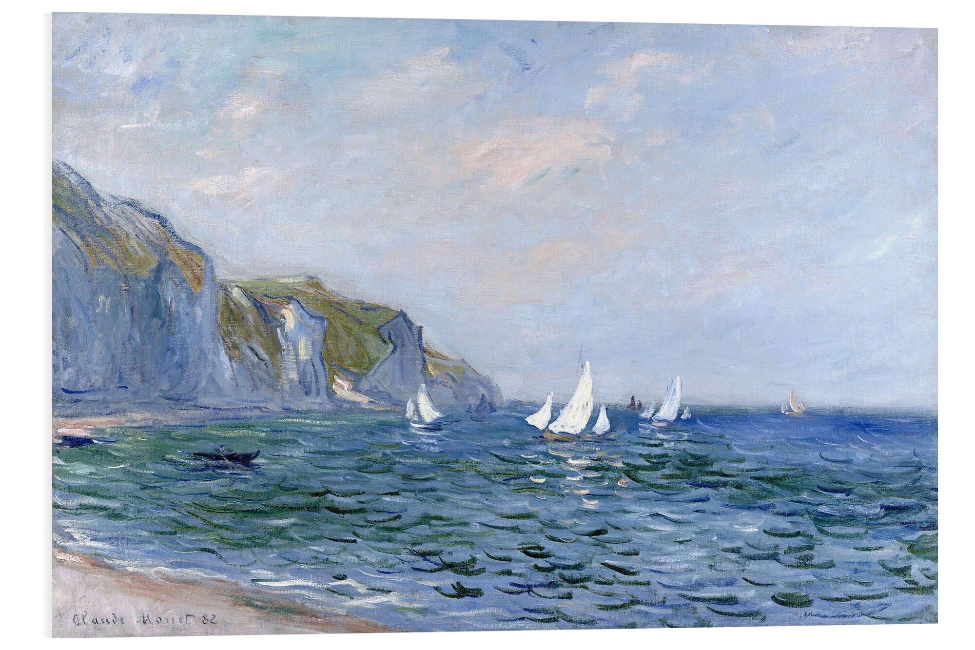 Wandbild Felsen und Segelboote in Pourville