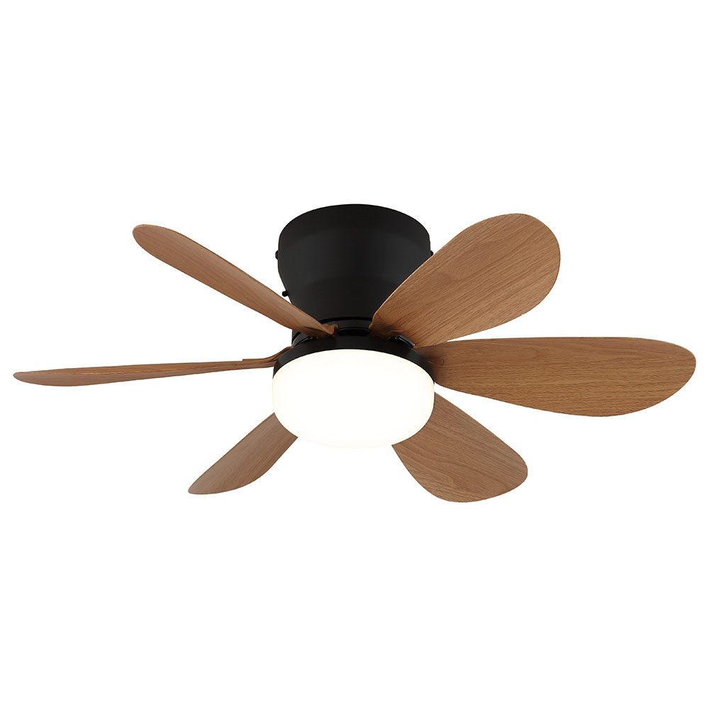 GLOBO LIGHTING Deckenventilator, LED Deckenventilator Metall schwarz Fernbedienung Dimmbar CCT D 51 cm