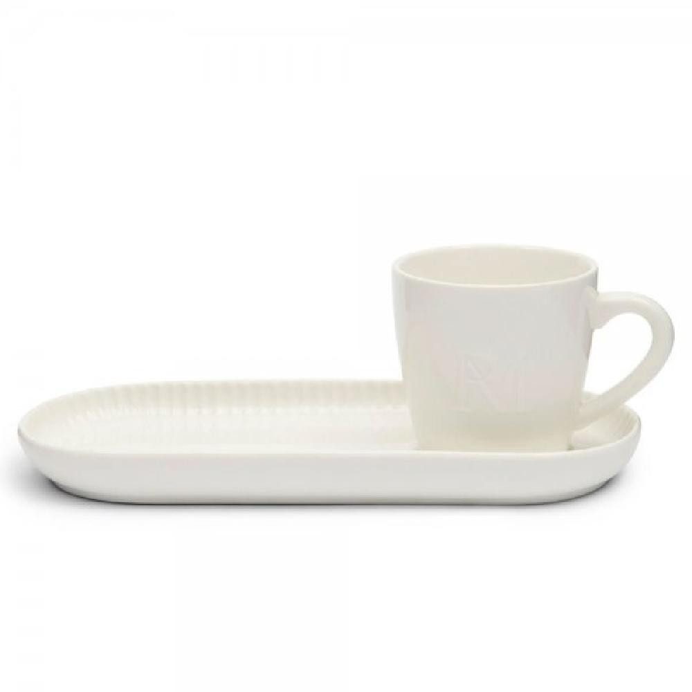 Rivièra Maison Tasse Kaffeetasse mit Untertasse Caffé Doppio RM (2-teilig)