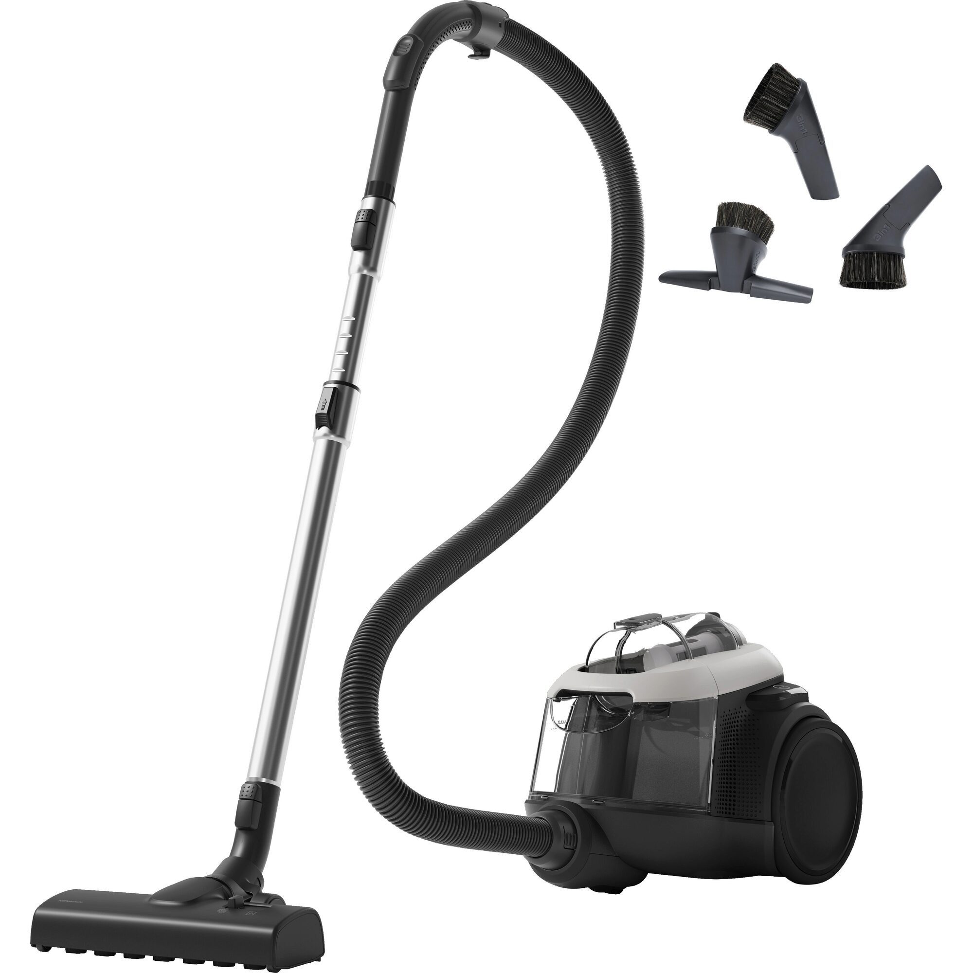 AEG Bodenstaubsauger AL61C2SW, 700 W, beutellos, Kraftvolle Reinigung: AUTO‑Bodendüse für Hartböden, Teppiche & Laminat