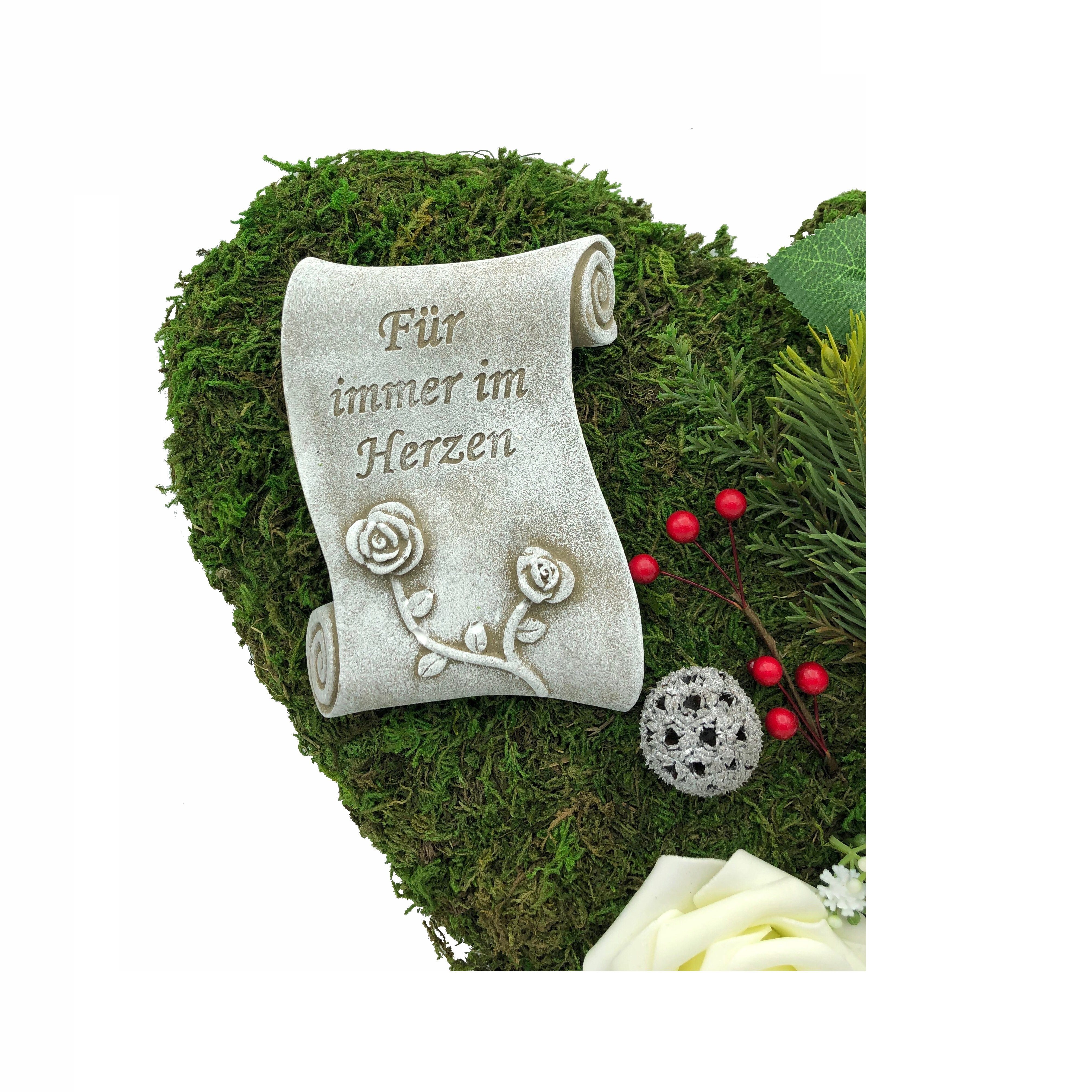 Radami Gartenfigur Grabgesteck Grabherz Gesteck "Für günstig online kaufen