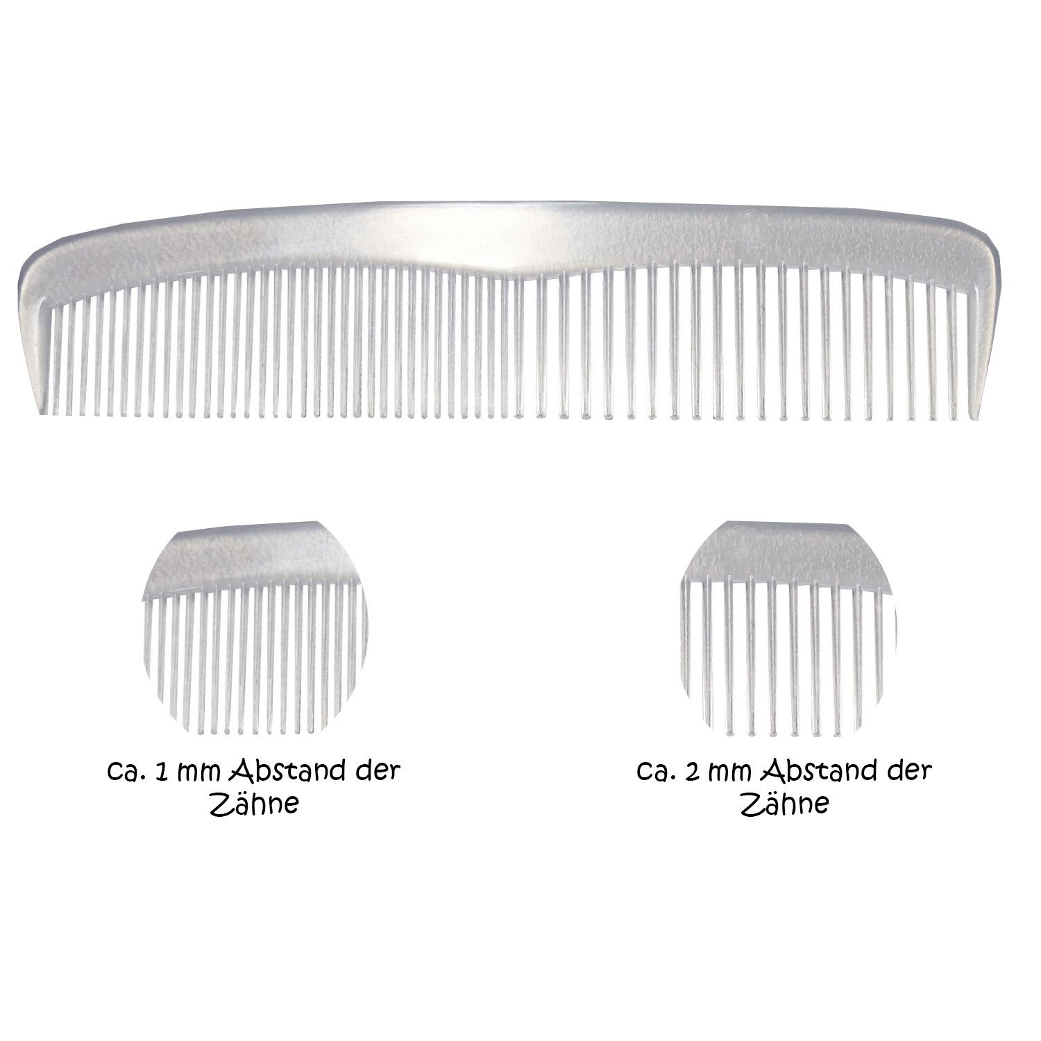 varivendo Haarkamm Kamm 12 cm, transparent 10 Stück, (Stück, 10 tlg., Kamm), Haarkamm Friseurkamm Bartkamm Taschenkamm