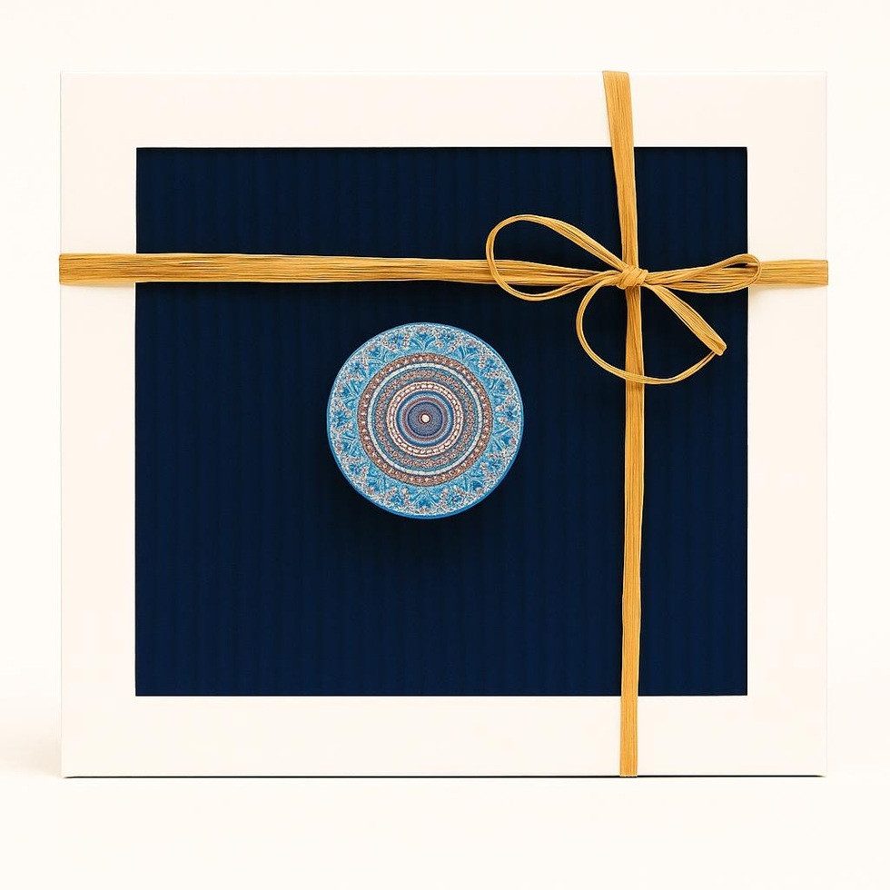 Plaid Set Musselin Plaid mit eingenähtem Saum und einer Kerze, Sandiik, Made in Stuttgart