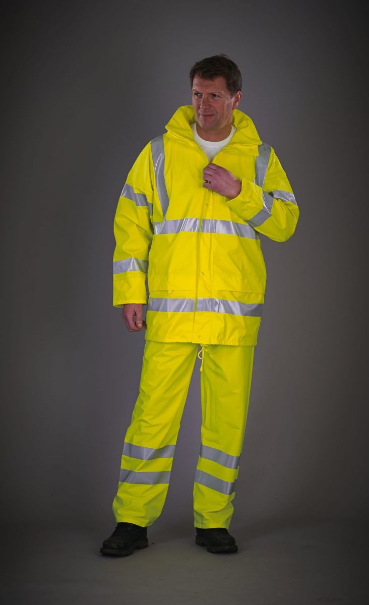 YOKO Arbeitsjacke Hi-Vis Soft Flex Breathable Rain Jacket S bis 3XL