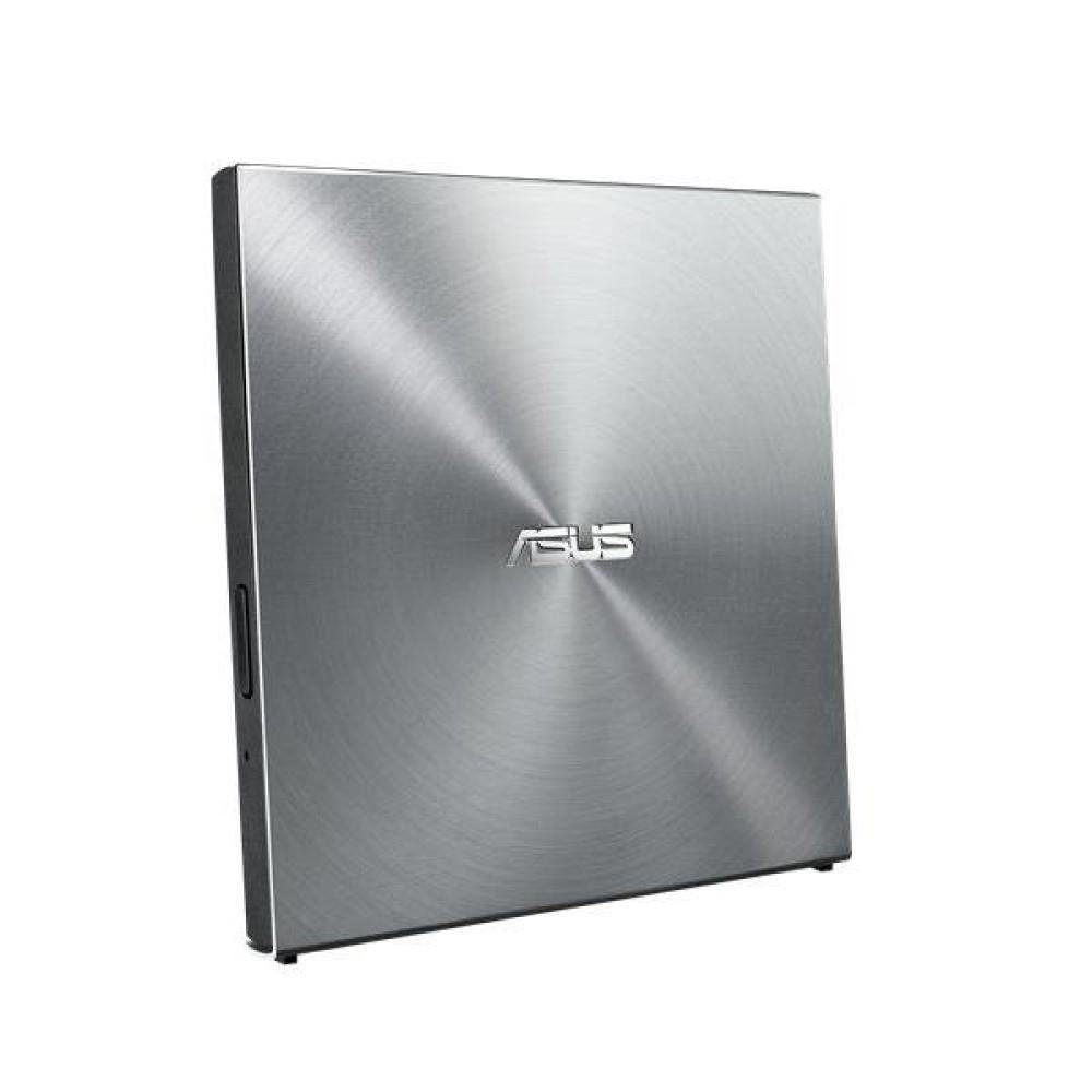 Asus SDRW-08U5S-U UltraDrive DVD-Brenner (USB 2.0, BD 6x/DVD 8x/CD 24x, externer Slim DVD Brenner für PC Laptop Windows Mac, Silber)