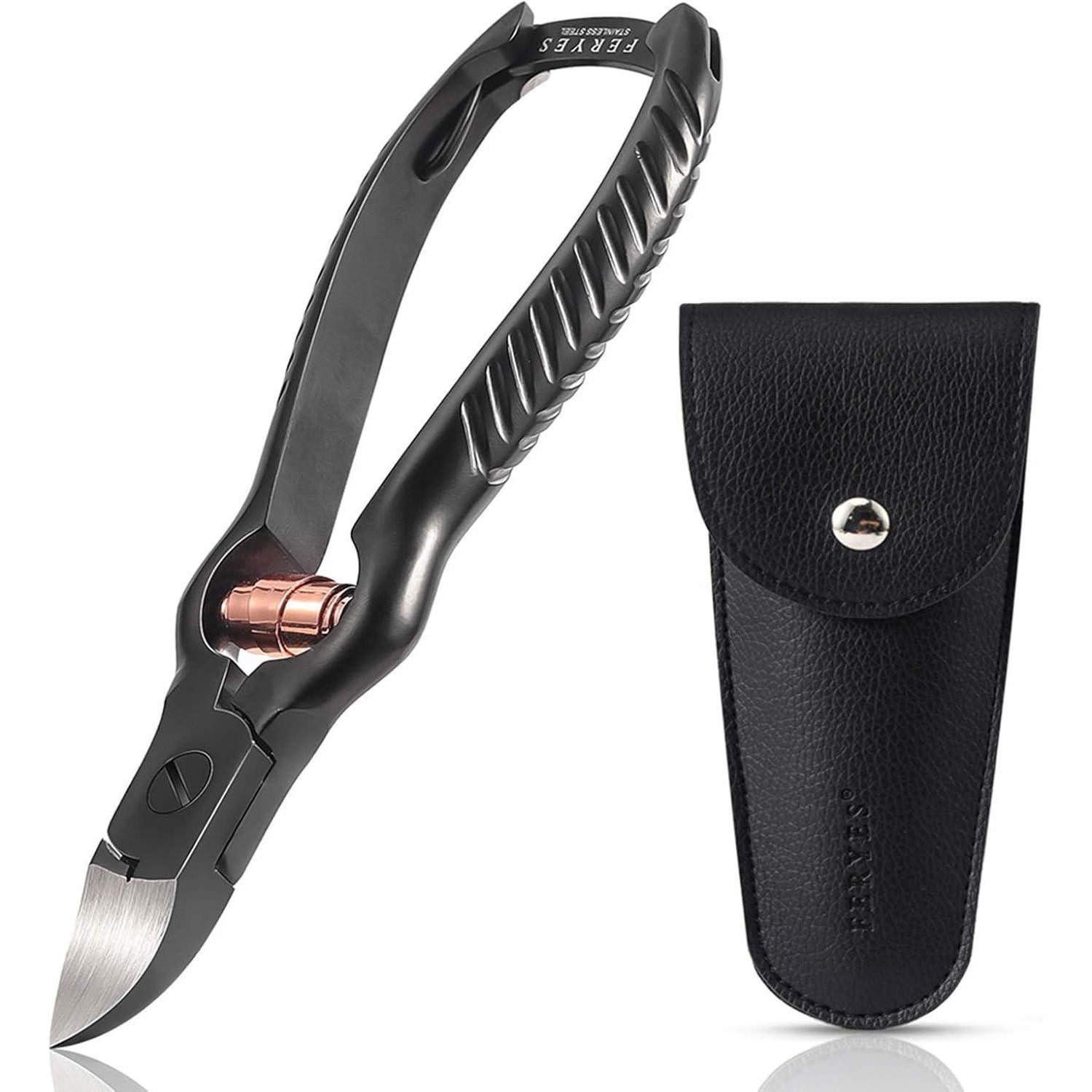 FERYES Nagelzange Fußnagelschere Nagelzange Edelstahl 14 cm - für starke Nägel & Zehen
