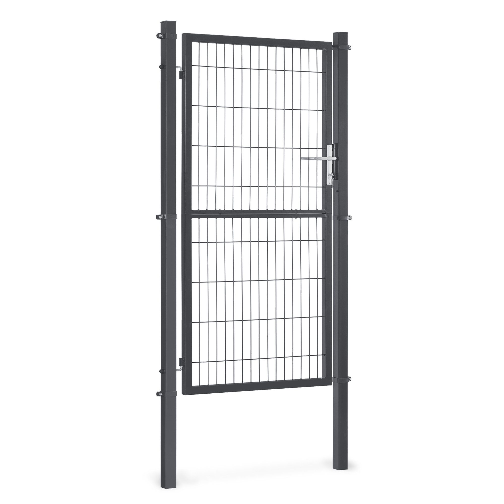 SONGMICS Gartentor Gartentür, Gartentür, verzinkter Stahl, abschließbar, 106 x 125/150 cm (B×H)