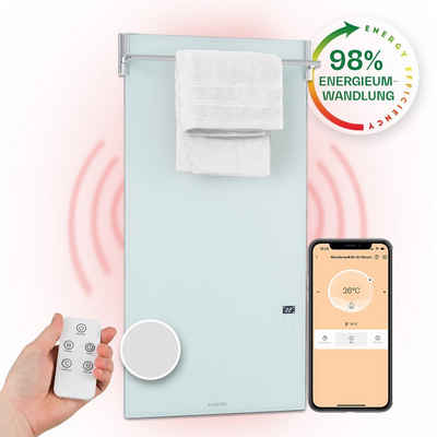 Klarstein Heizkörper Hot Spot Crystal Spotless Smart, elektrische Infrarot Wandheizung Thermostat Heizung elektrisch Bad