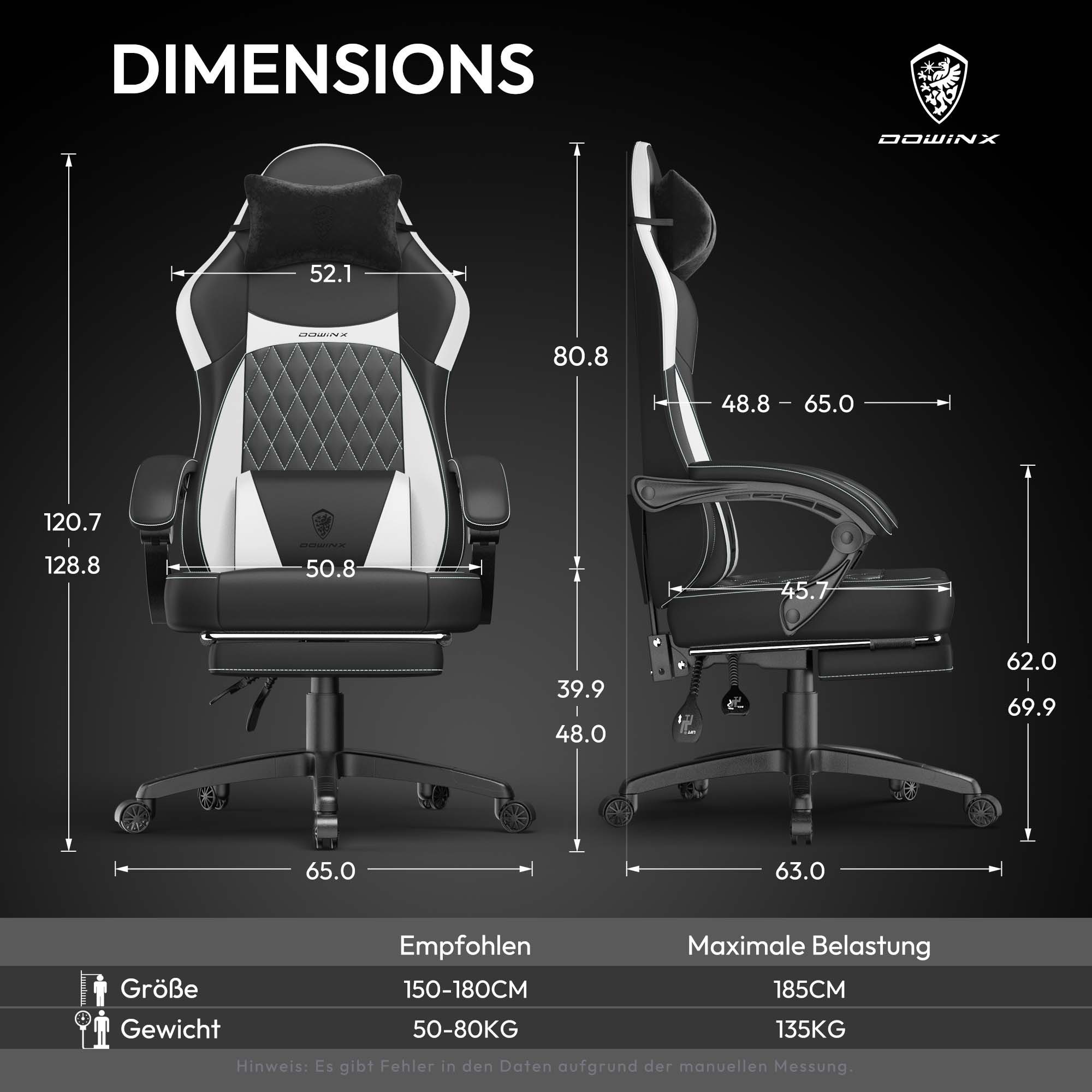 Dowinx Gaming-Stuhl Premium Gaming-Sessel, Ergonomischer Rennstuhl günstig online kaufen