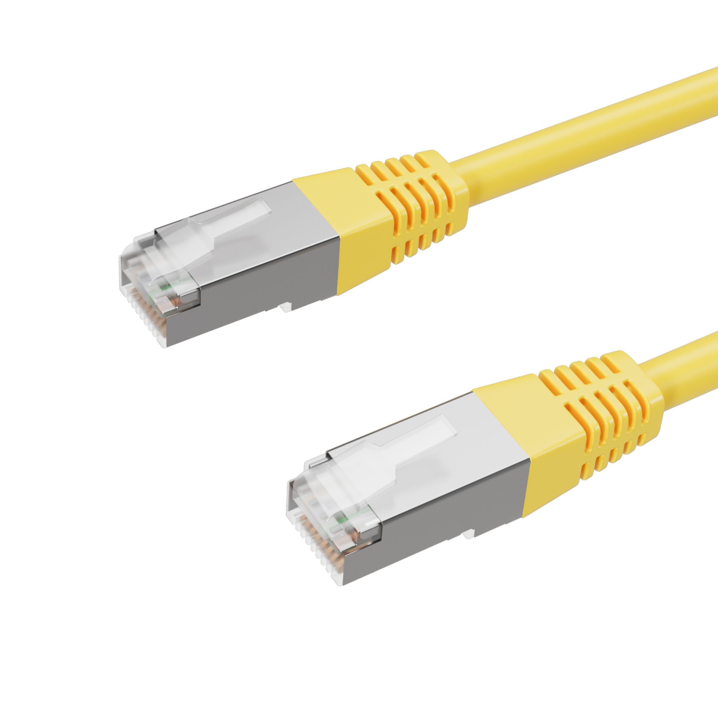 Kabelbude.eu Patchkabel, cat 6, S/FTP, PIMF, Halogenfrei LAN-Kabel, RJ-45, (25 cm)