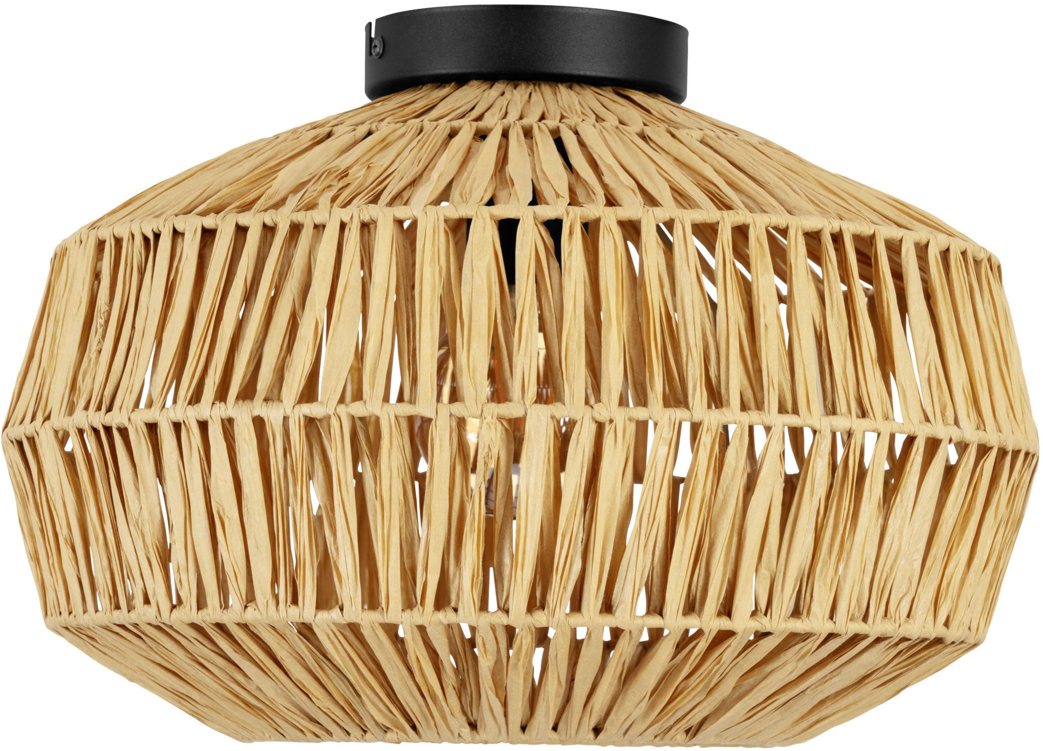 EGLO LED Deckenleuchte SHELDON Deckenlampe - Stahl - E27 - 1X40W - IP20, ohne Leuchtmittel, Wohzimmerlampe, Esszimmerlampe, Flur, Schlafzimmer, H26,5 x Ø38 cm