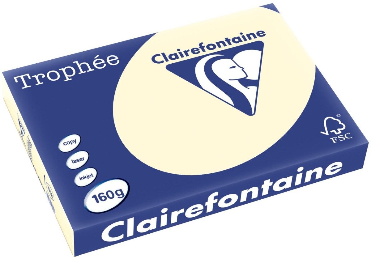CLAIREFONTAINE Kopierpapier Kopierpapier Trophee A3 160g/qm VE=250 Blatt elfenbein
