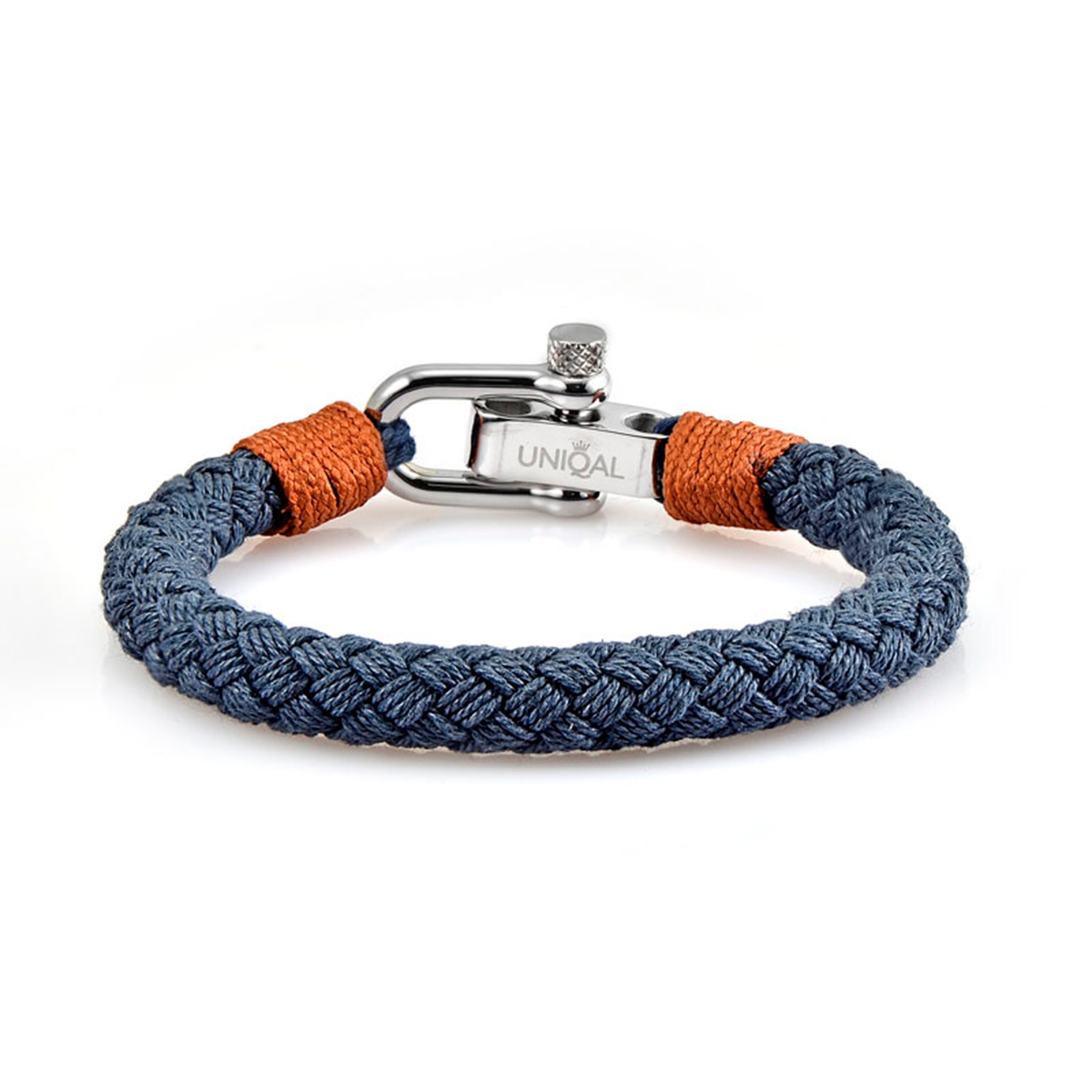 (Edelstahl, Style, Schäckel Segeltau Armband verschluss Casual Segeltau, UNIQAL.de "TAUWERK" Armband nautics, handgefertigt) aus Maritime