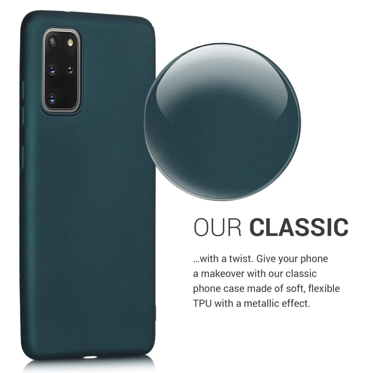 kwmobile Handyhülle Handyhülle für Samsung Galaxy S20 Plus Hülle, Silikon Case metallisch schimmernd - Schutzhülle Cover – Bild 3 von 5