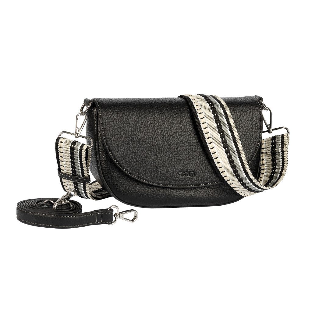 Gabor Umhängetasche Linda Summer (Set, 2-tlg., 2 Schultergurte: 1 Gewebeband, 1 aus hochwertigem Kunstleder), Damen Umhängetasche, Schultertasche mit dezentem Logo