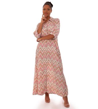 YC Fashion & Style Hemdblusenkleid Hemdblusenkleid Alloverprint Sommerkleid (1-tlg) mit Alloverdruck