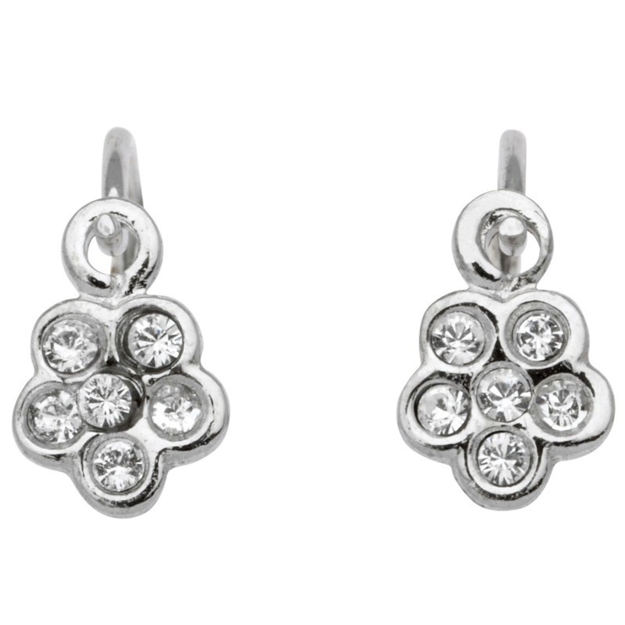 Miamar Ohrring-Set KI57, Miamar KI57 Mädchen Ohrringe Blume 14 Karat (585) Weiß Gold