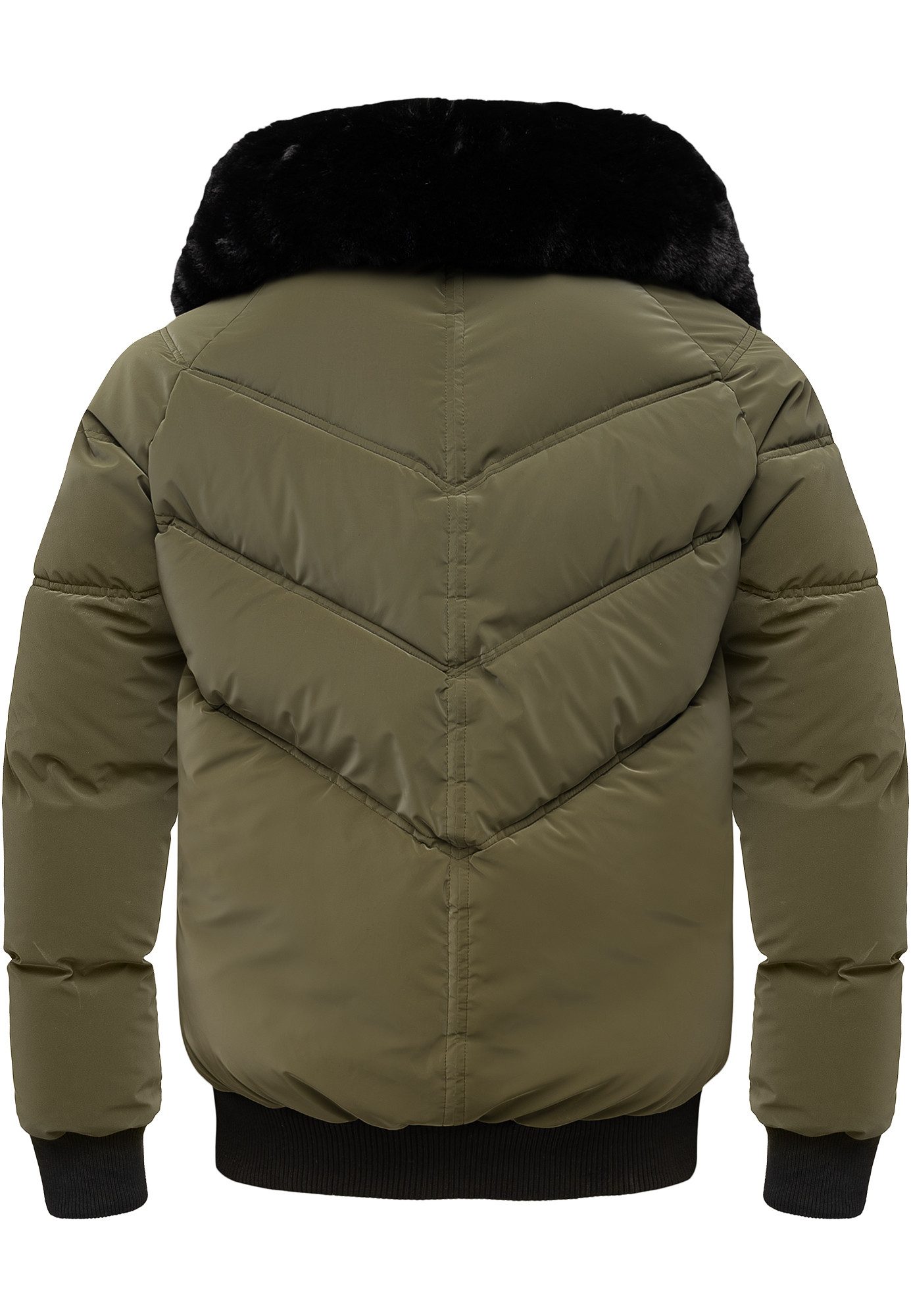 Amaci&Sons Winterjacke AUGUSTA Winterjacke Herren Gefütterte Dicke Winter Jacke für Männer mit Kragen – Bild 3 von 3