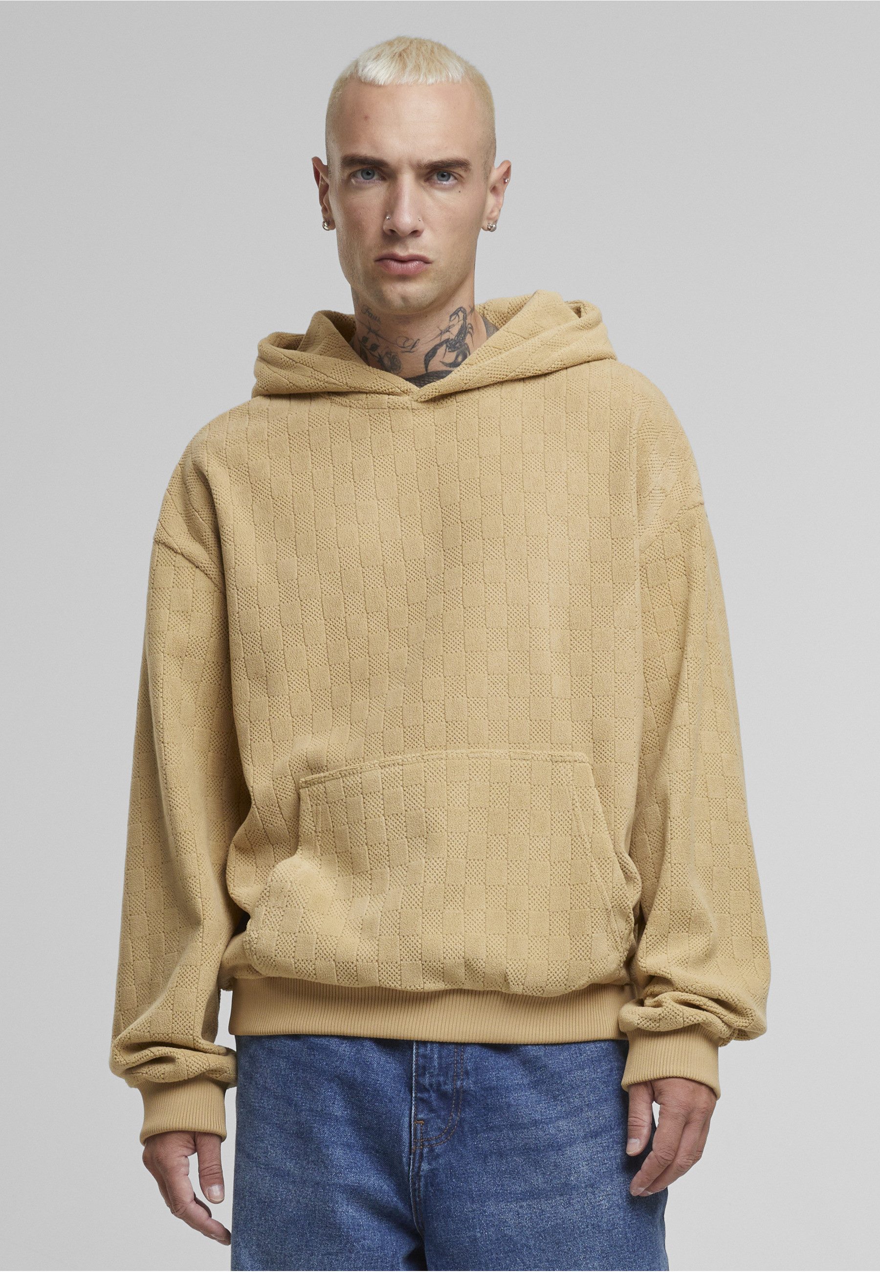 URBAN CLASSICS Kapuzensweatshirt Urban Classics Jaquard Velvet Suit (1-tlg)
