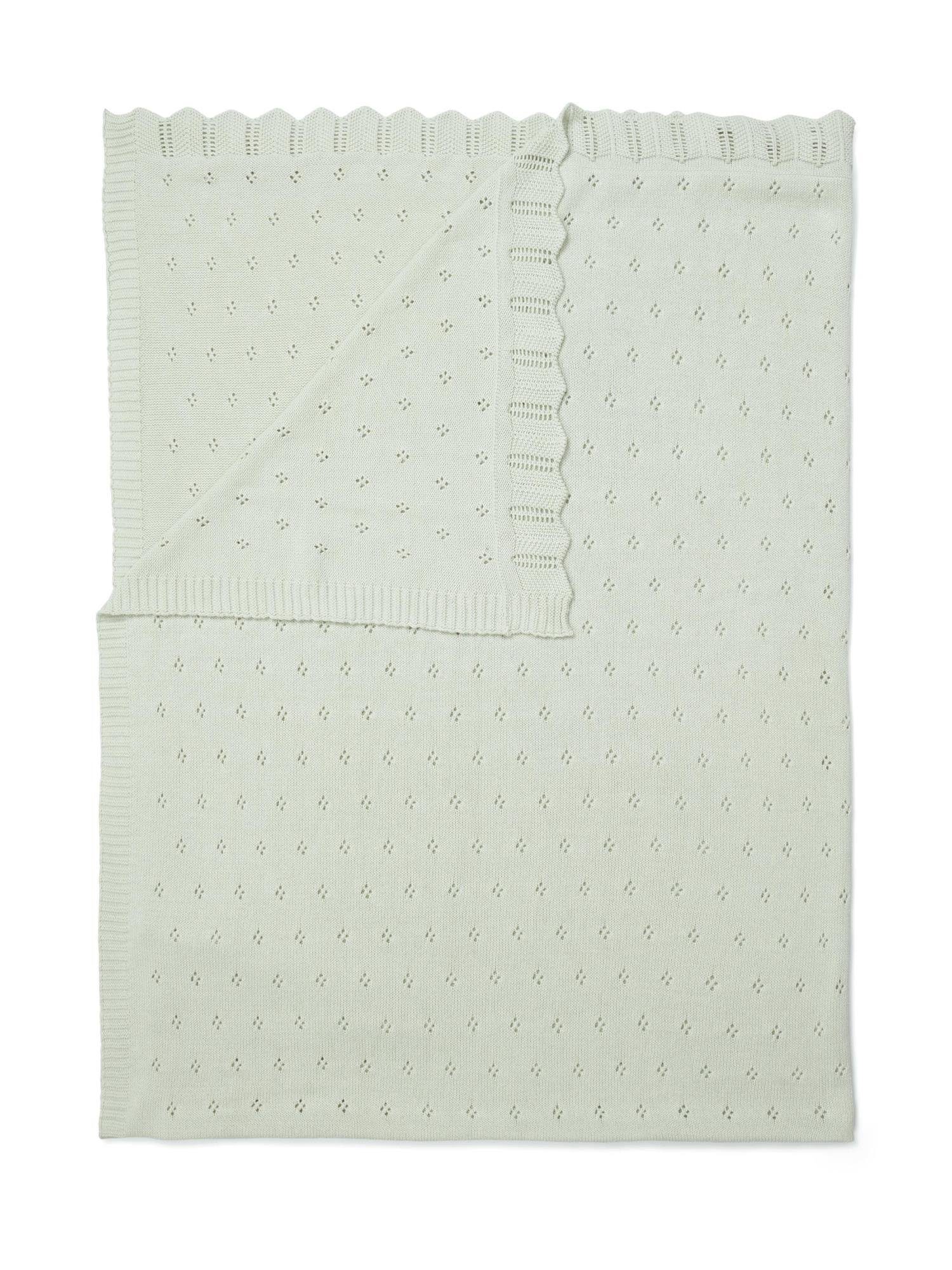 Plaid Knitted Ajour, Essenza, aus Bio-Baumwolle