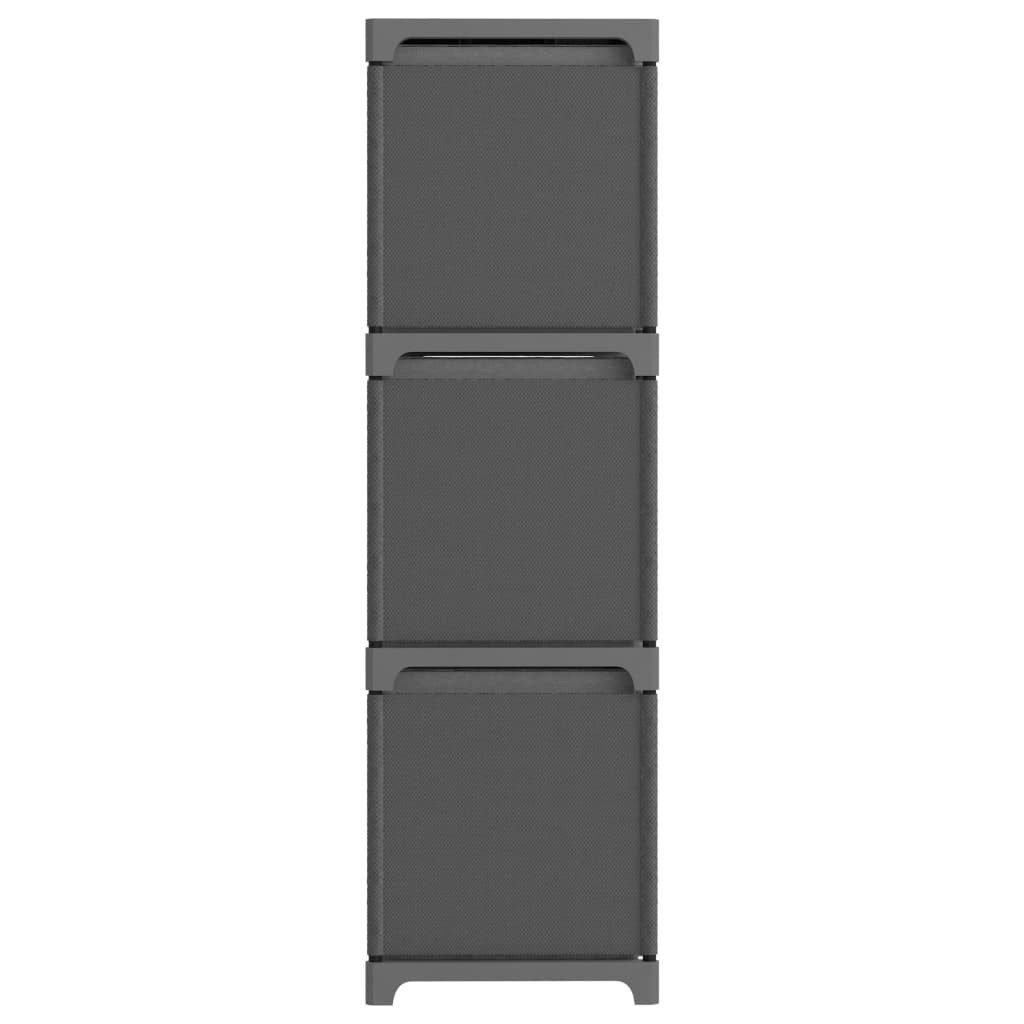 vidaXL Regalwürfel, Würfelregal mit 9 Boxen Grau 103x30x107,5 cm Stoff