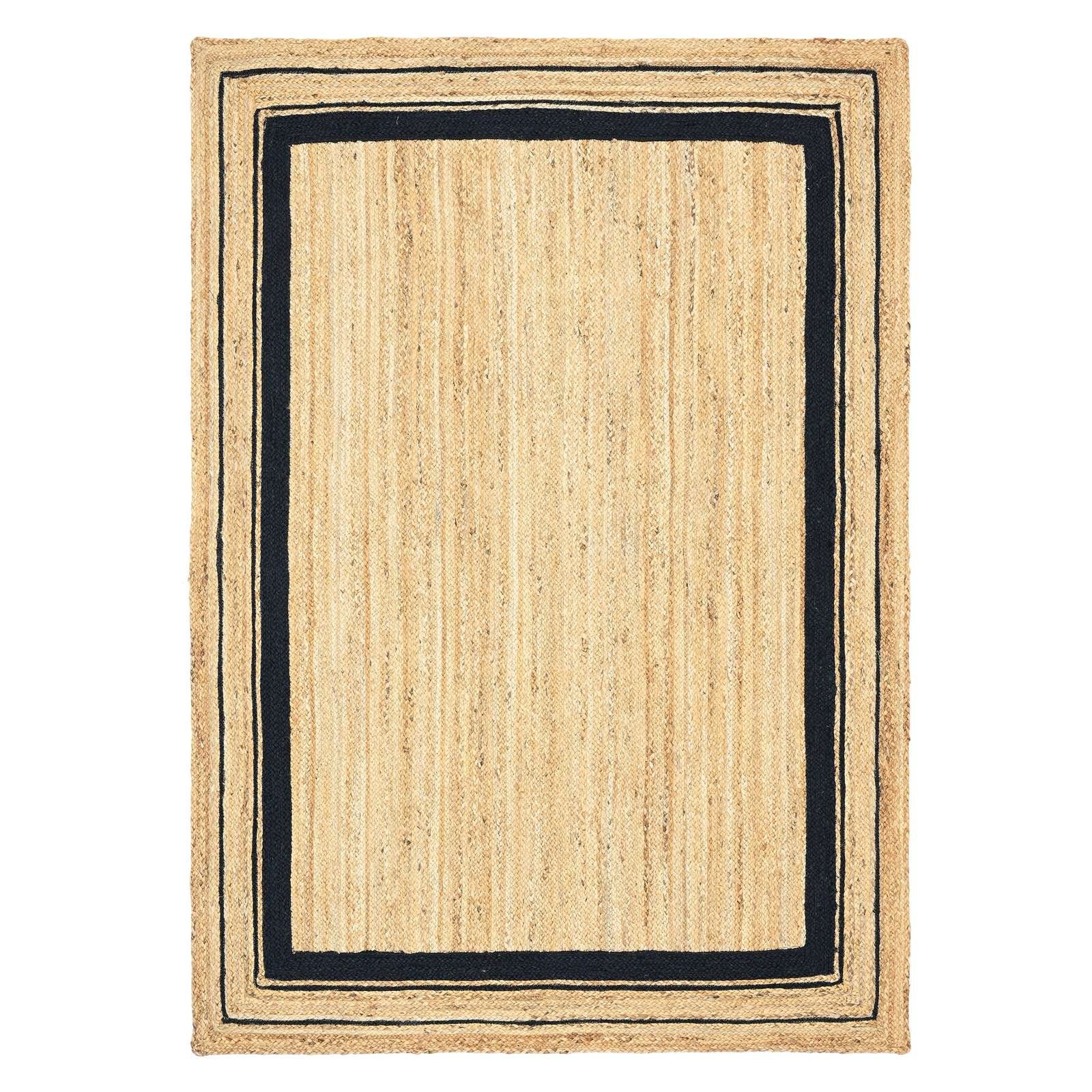 TaraCarpet Teppich Jute Durry Bordüre Flachgewebe günstig online kaufen