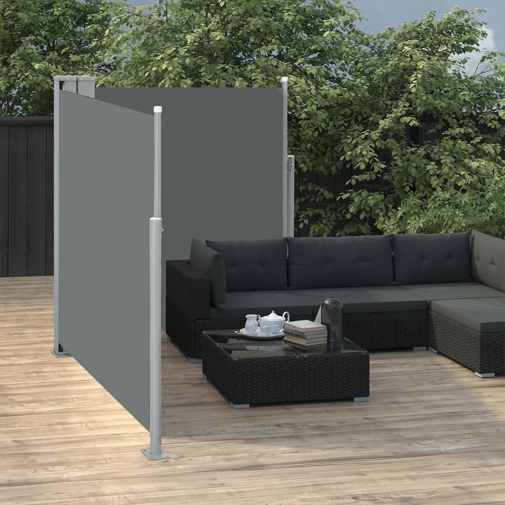 vidaXL Seitenmarkise 140 x 600 cm Sichtschutz Windschutz Sonnenschutz Seitenmarkise Auszieh