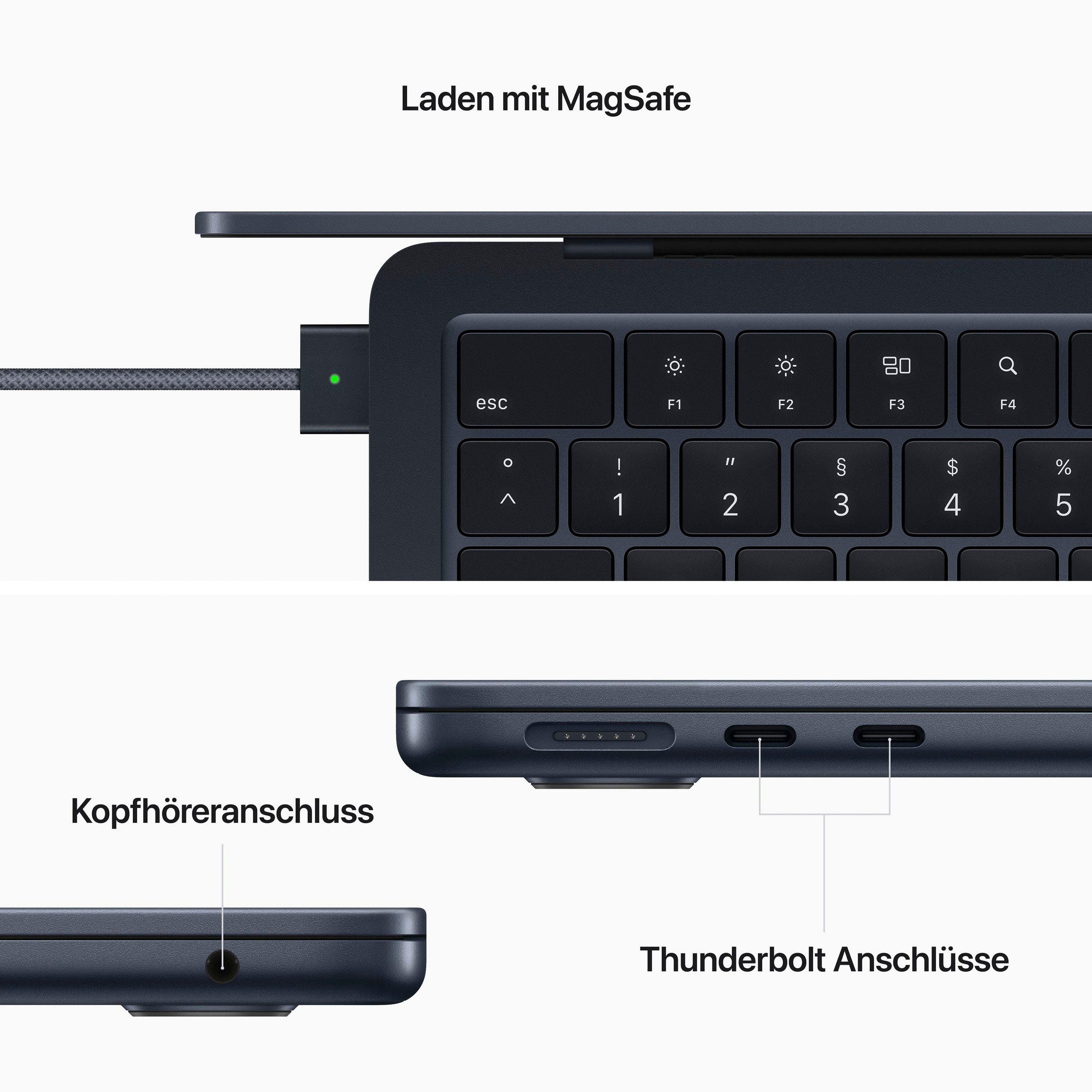 Apple cm/13,6 Apple GPU, M2, 13" Macbook Air 256 (34,46 Zoll, GB SSD) Notebook 8-Core