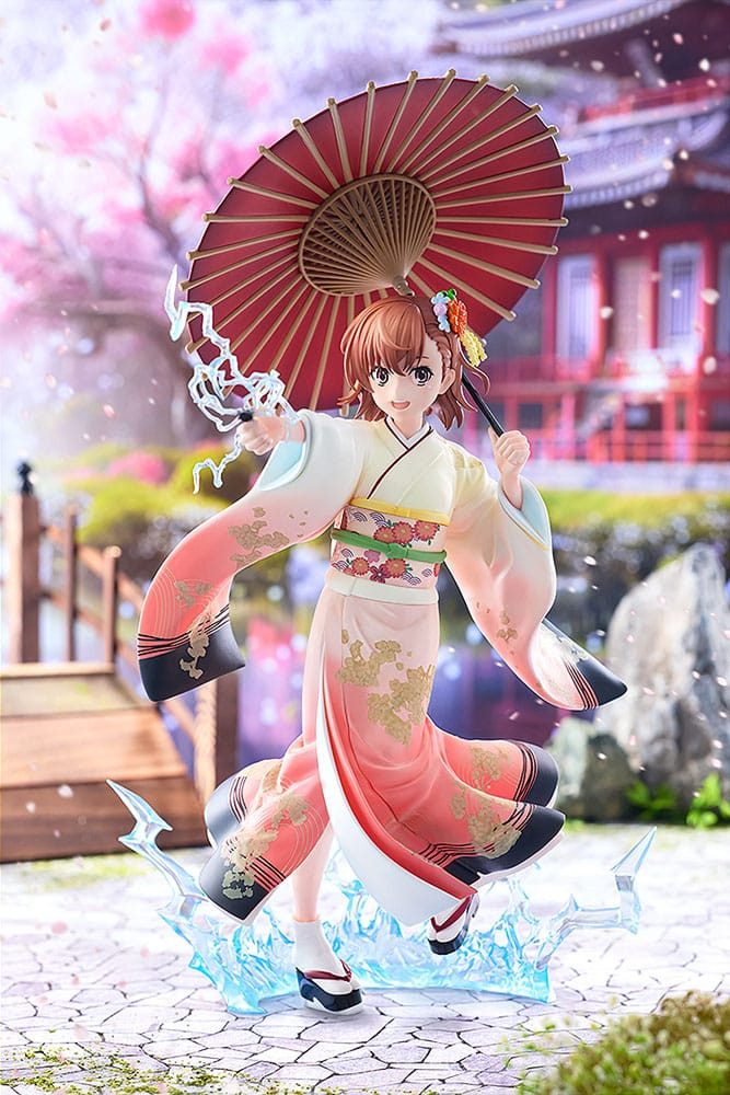 Kadokawa Merchandise-Figur A Certain Scientific Railgun T Statue 1/7 Mikoto Misaka Furisode Kimon