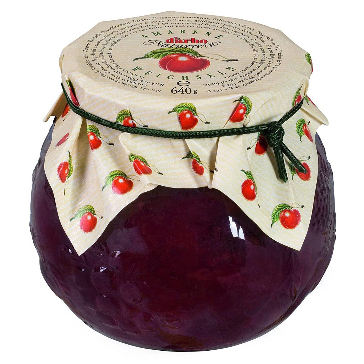 darbo Fruchtaufstrich, Darbo Weichsel Konfitüre Extra Naturrein im Dekorglas mit 640g