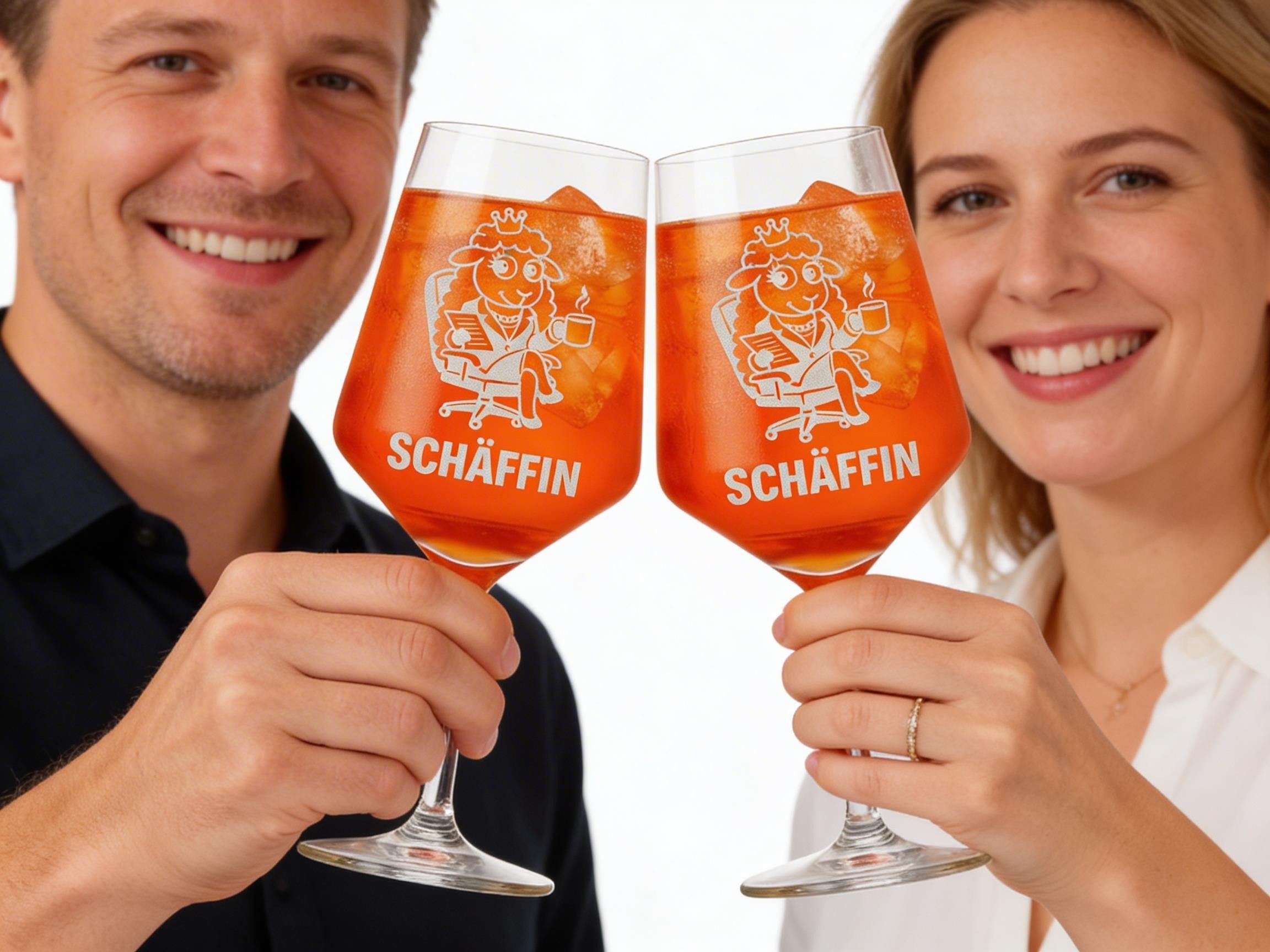 eXODA Weinglas Weinglas Gravur Puppa Schaf die Schäffin 350ml spülmaschinenfest, 1-tlg., Glas, Atemberaubende Darstellung