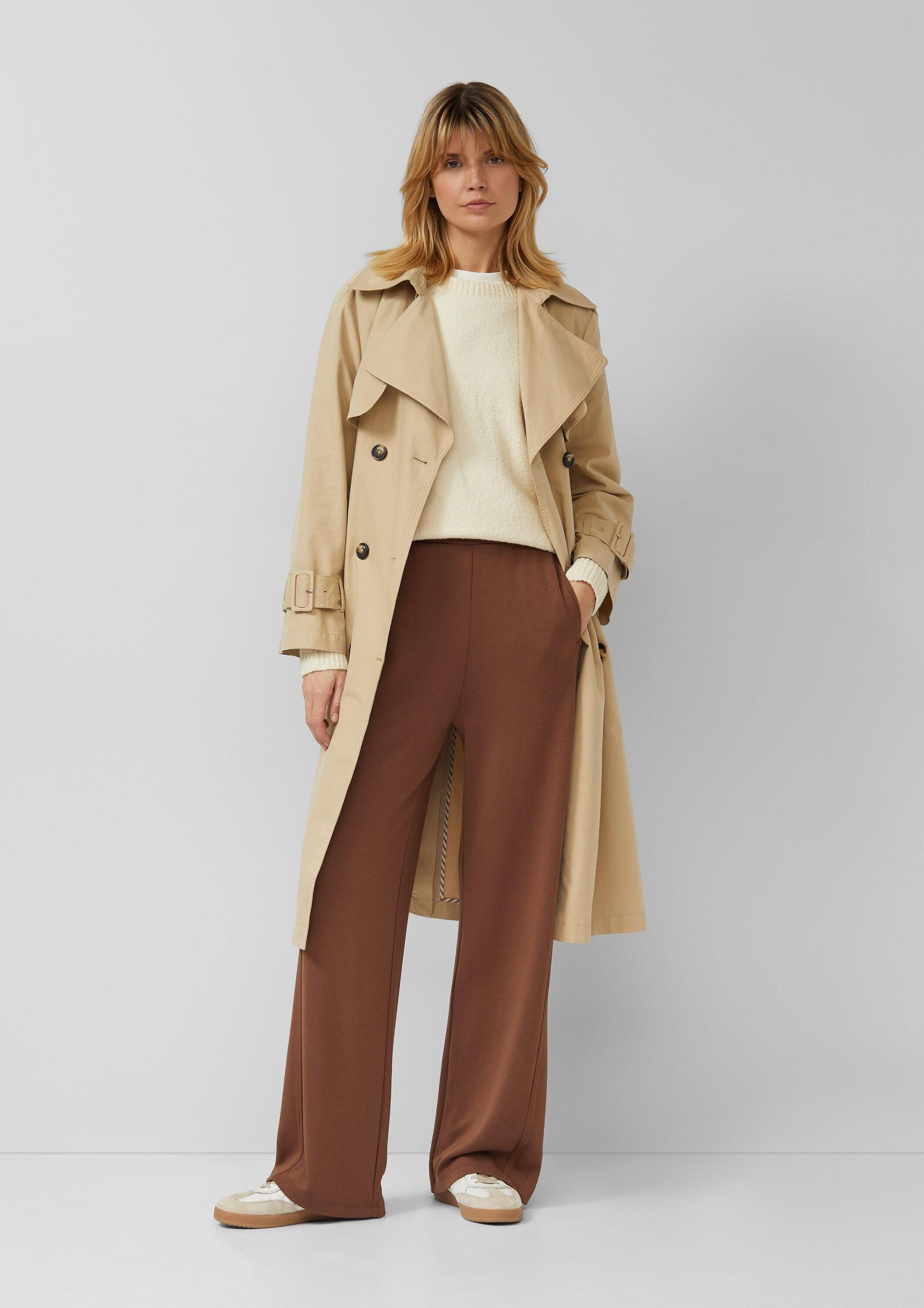 s.Oliver Chinos Hose High Rise Hose aus Viskosemix mit Wide Leg