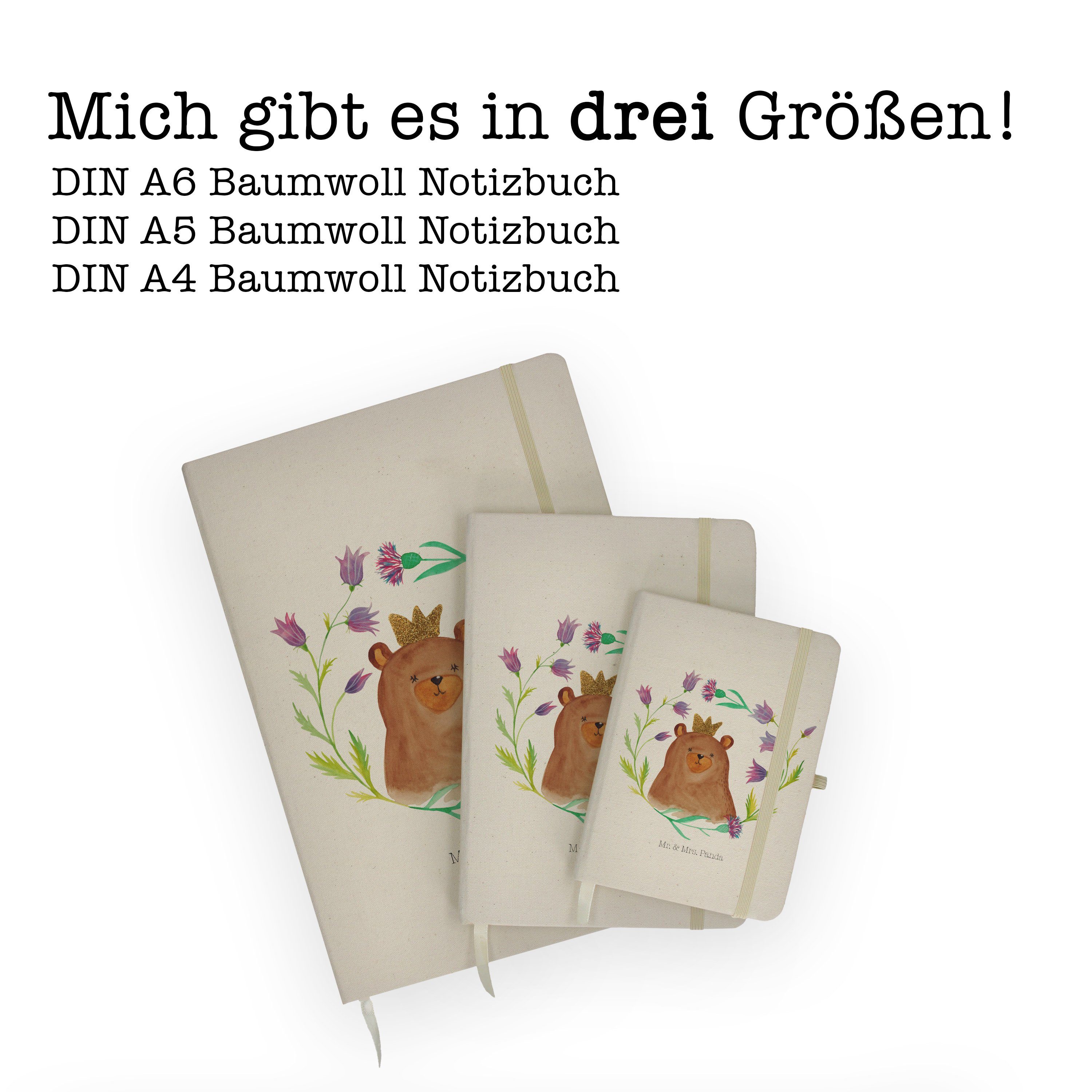 Notizbuch Mrs. - & Mom, Mr. - Mrs. Skizzenbuch, Transparent & Mr. Panda Notizblock, Geschenk, E Königin Panda Bär